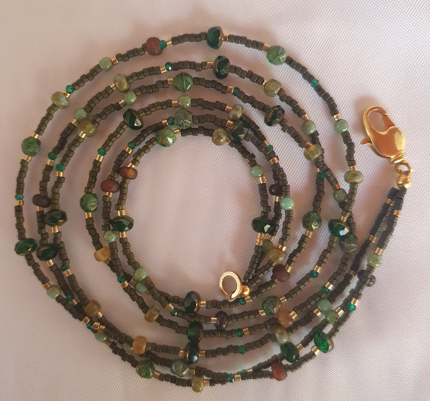 Czech Glass Hand Beaded Necklace