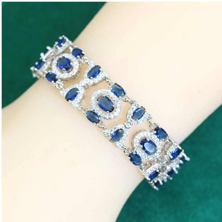 Blue Cubic Zirconia Bracelet