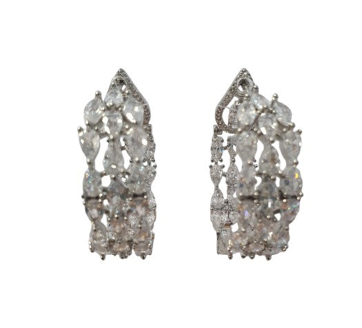 Cubic Zirconia hoop earrings