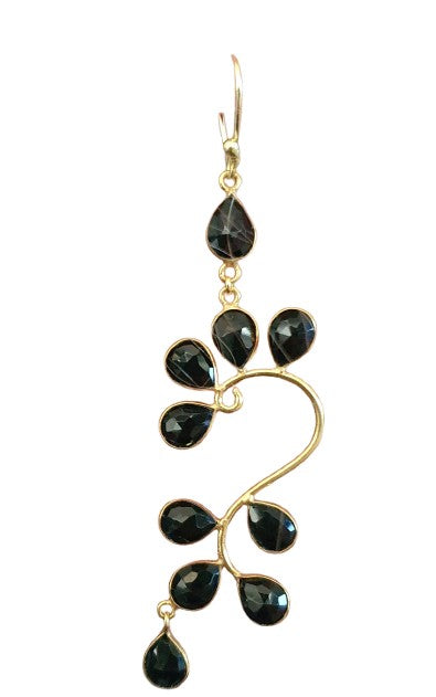 Onyx and 18k Gold plated drops