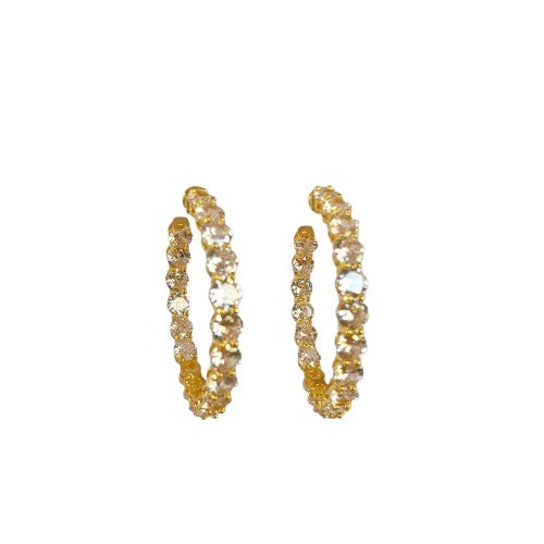 18K Gold dipped hoops and Sterling Silver dipped