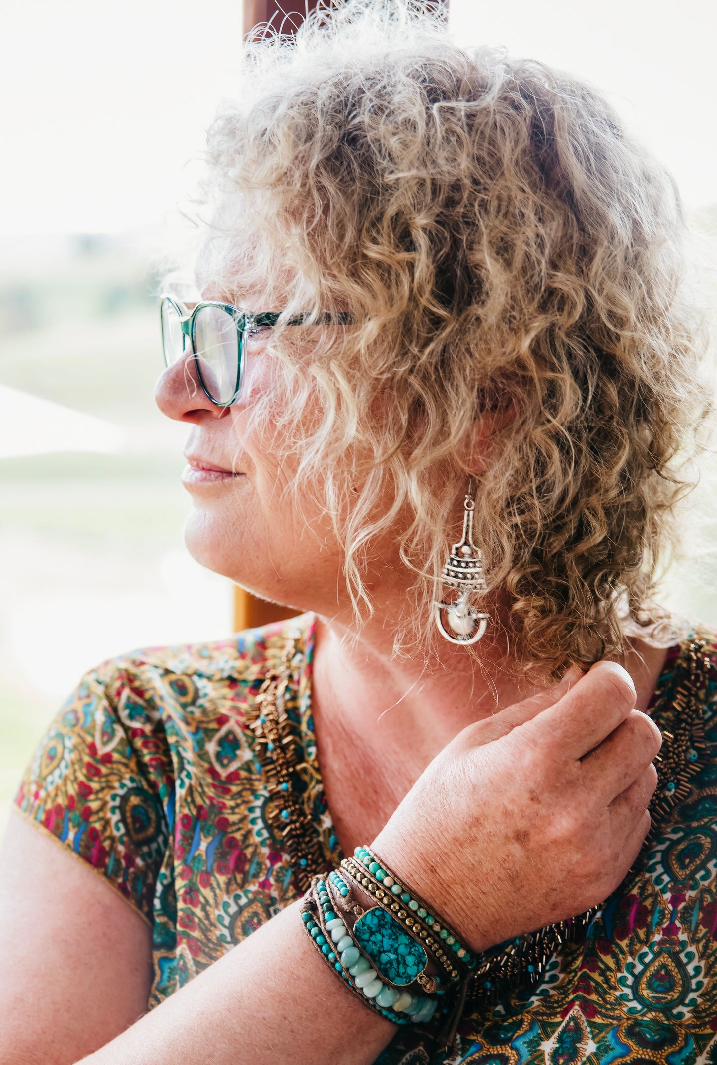 Turquoise and Amazonite stone wrap