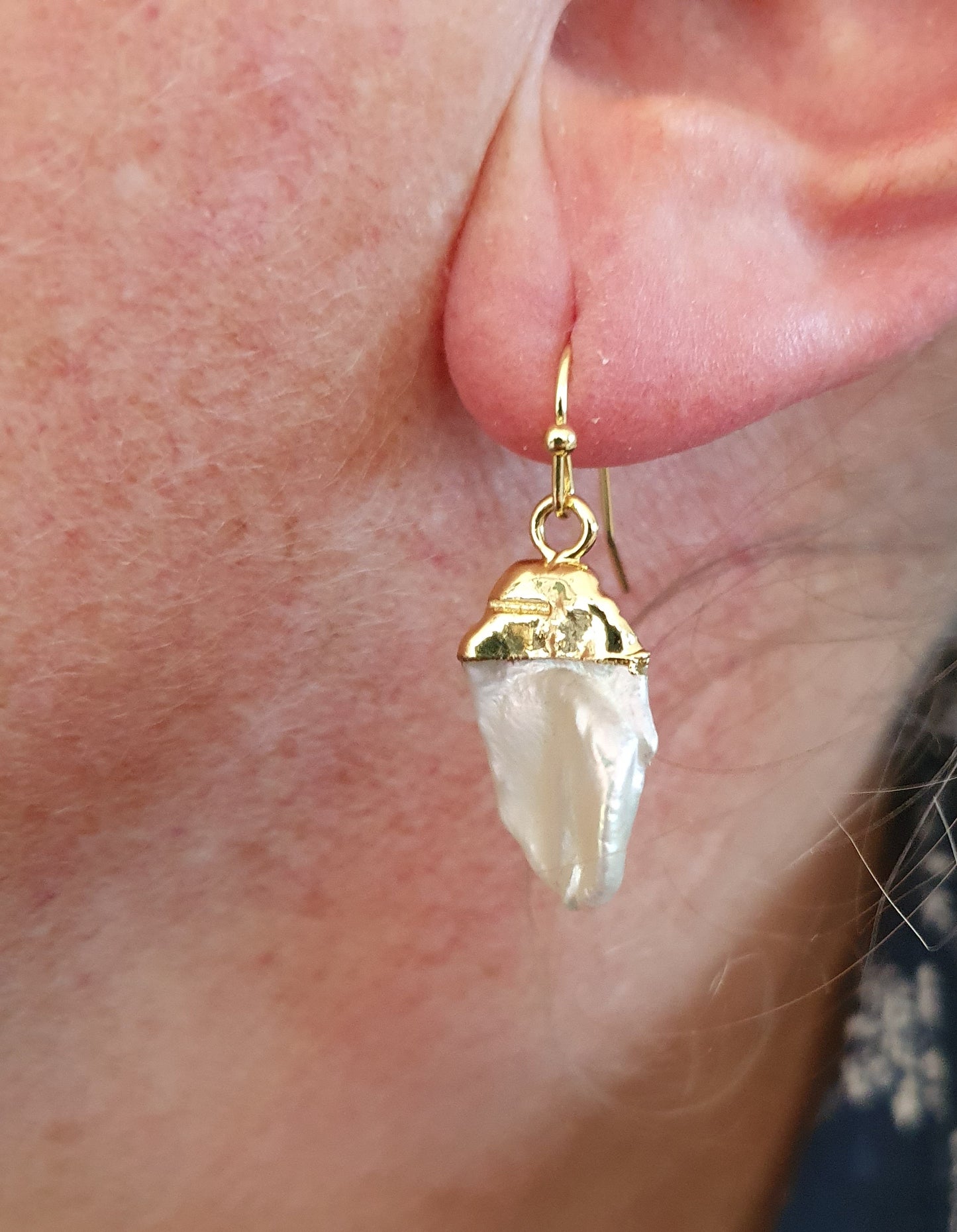 Mother of Pearl 18K Gold plated  Earrings