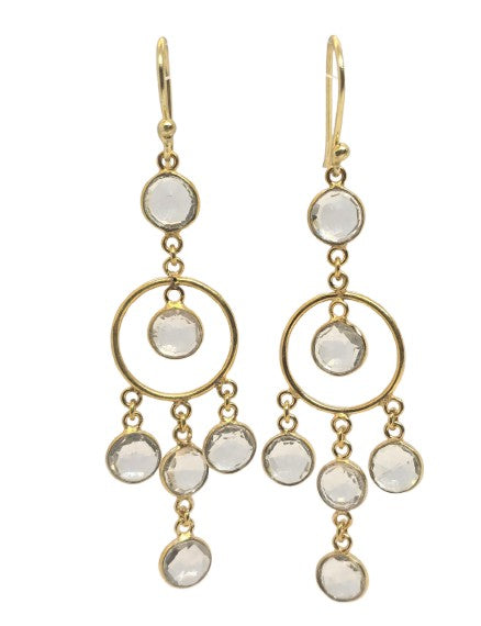 18K Gold Dipped Crystal drops