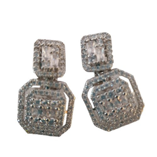 Clip-on Cubic zirconia Stainless Steel earring