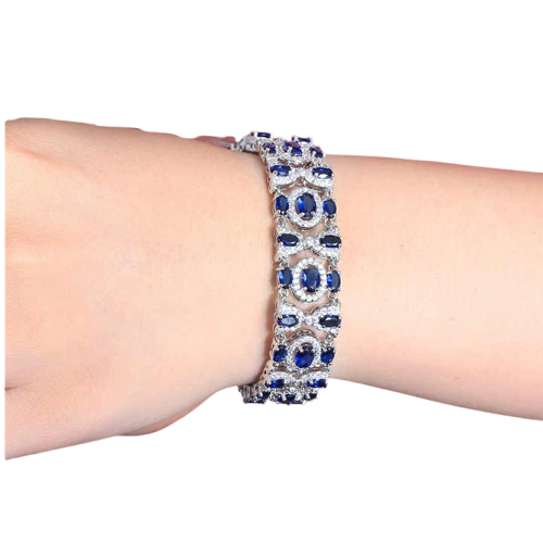Blue Cubic Zirconia Bracelet