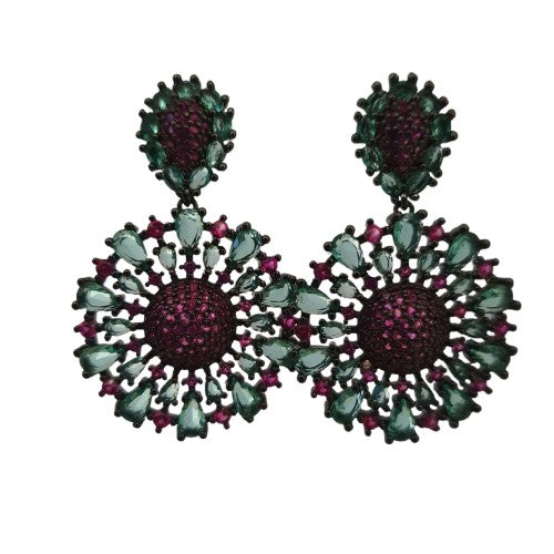 Cubic Zirconia flower drops