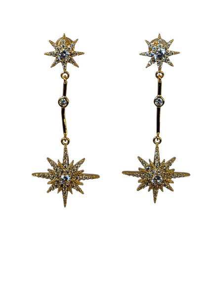 18 K Gold Dipped Cubic Zirconia drops