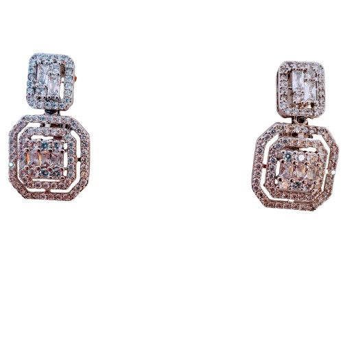 Clip-on Cubic zirconia Stainless Steel earring