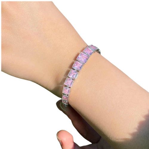 Pink Cubic Zirconia Bracelet