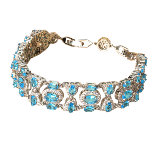 Aqua Cubic Zirconia Bracelet