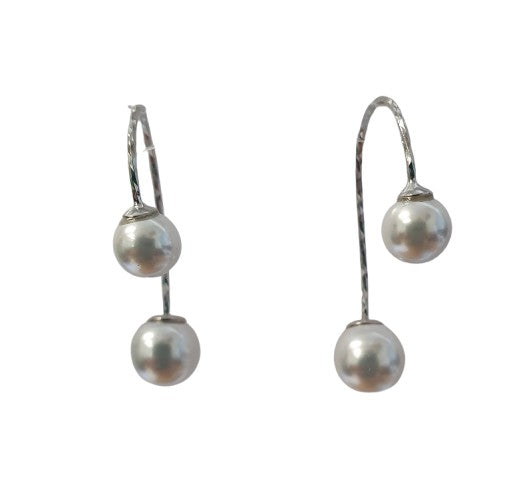 Sterling Silver plated pearl earrings