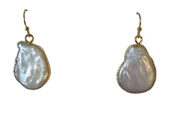 Mother of Pearl 18K Gold plated  Earrings