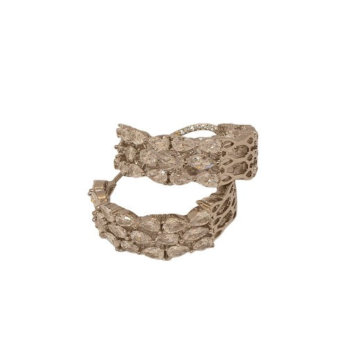 Cubic Zirconia hoop earrings